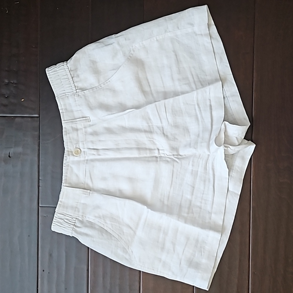Madewell The Neale Linen Shorts in "Eyelet White" Like-New - 12